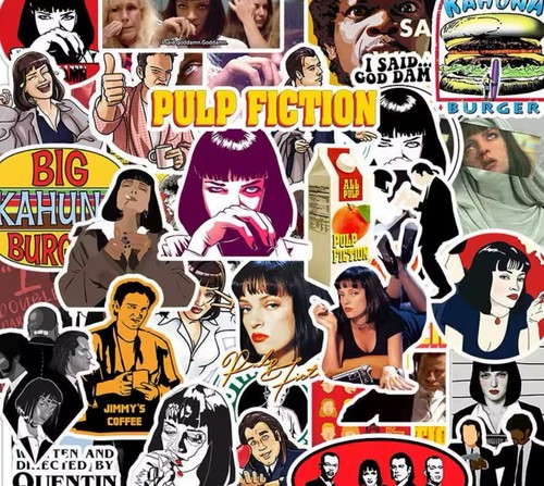 Pulp fiction stickers 50pk - pulp,